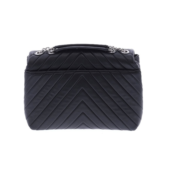 Quince 100% Italian Leather Quilted Convertible Crossbody Chevron Minimalist Bag - Picture 4 of 5